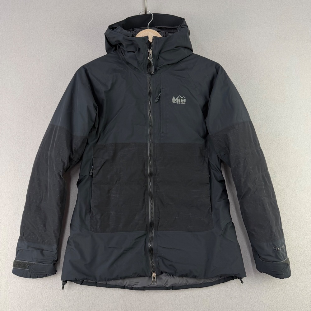 REI Co-op Stormhenge 850 Down Jacket Womens XS Black Waterproof Puffer Coat